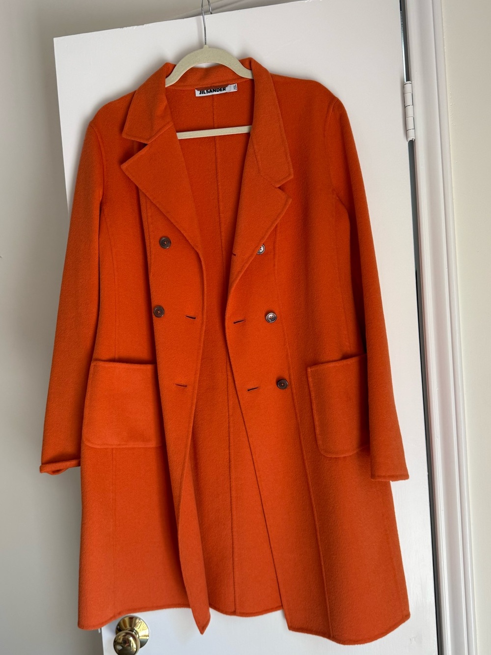 Jil Sander Orange Cashmere Coat